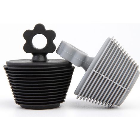 Lot de 2 bouchons vidange cuisine universels, filtre anti-bouchon pour évier, accessoire plomberie compatible tous robinets