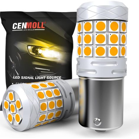 BAU15S 581 PY21W Super Bright 40W 2000LM 12V-24V RY10W 581 PY21W Error Free Canbus LED Bulb for Reverse Parking Light, Pack of 2 (1/5)