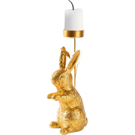 Vela de suelo, vela decorativa con figura de conejo, decoración de mesa hecha de resina.
