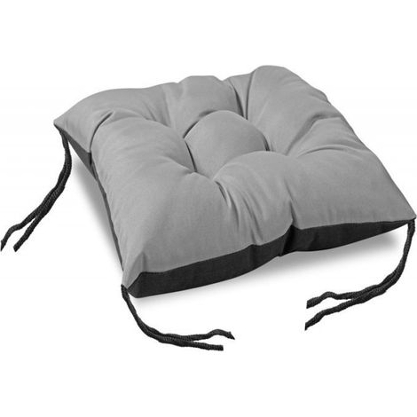 Coussin De Jardin - 42x42 Cm - Imperméable - Gris - Pour Chaise Extérieure - 1 Pièce (1/5)