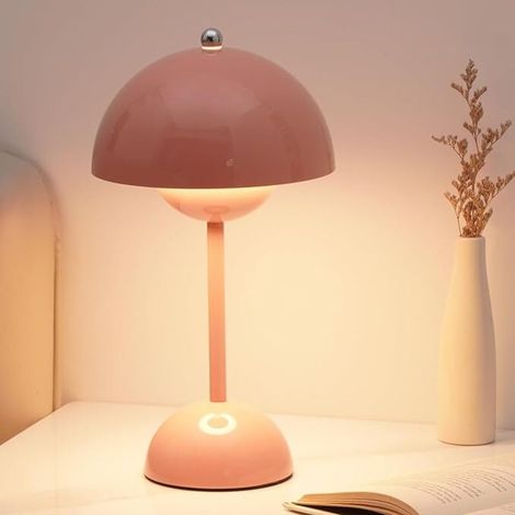 Kabellose LED-Schreibtischlampe, Nachttischlampe, Pilzlampe, berührungsempfindliche, kuppelförmige Schreibtischlampe