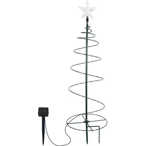 Guirlande lumineuse solaire LED de 50 cm pour sapin de Noël, décoration d'extérieur étanche pour fête de Noël, allée, pelouse, cour (lumière chaude) (1/5)