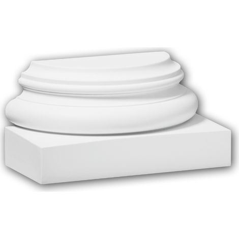 Pied de demi-colonne 117700 Profhome Colonne Élement décorative design intemporel classique blanc