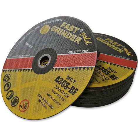 Disques (25 pièces) rosver a tronconner acier et inox 230 x 2 x 22.2