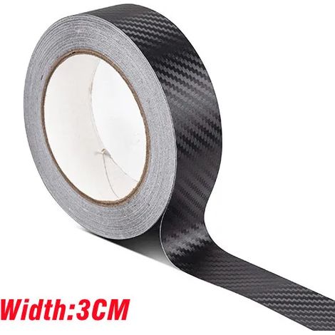 (1 m,3 cm) 5 m Autocollants de voiture,protection pare-chocs,autocollants seuil de porte,ruban adhésif en caoutchouc fibre de carbone pour carrosserie,film protecteur anti-rayures et éraflures (1/3)