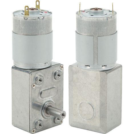 Selbsthemmender Getriebemotor, Schneckengetriebe, DC 24V 24 U/min, im Uhrzeigersinn/gegen den Uhrzeigersinn, für Winden, motorisierte Türen und Fenster. (1/5)