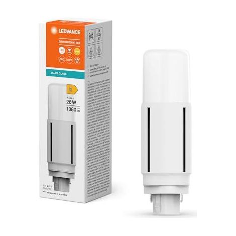 Ledvance DULUX LED D26 VT, 9.5W, 3000K, Attacco G24d, 4058075821897