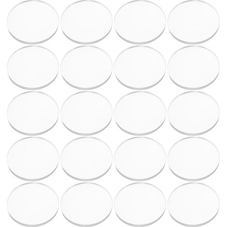 30pcs Cache Transparent en Acrylique pour Spot Encastré Rond Plat, Protection pour Projecteur Extérieur, Haute Transmission Lumineuse, Installation Rapide, pour (1/5)