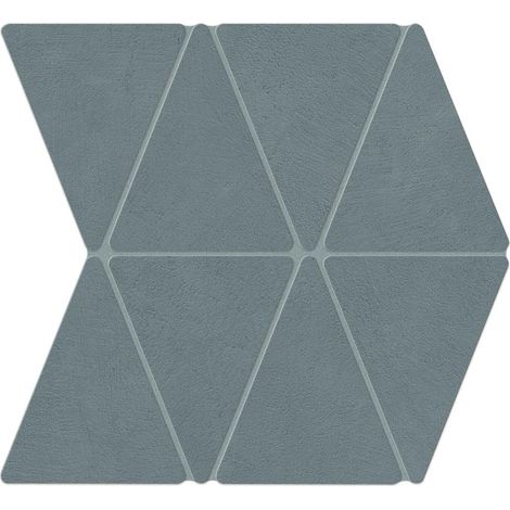 Mosaïque effet Béton Bleu Acier Triangle 36,7x33,8x0,9 cm Mat Benzaro - Mur intérieur (vendu par carton de 0,496 m²) - RO'MA CARRELAGE
