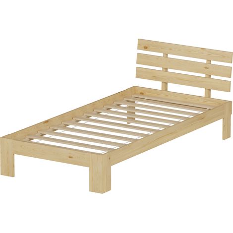 Cama de madera con cabecero 90x190cm FINN