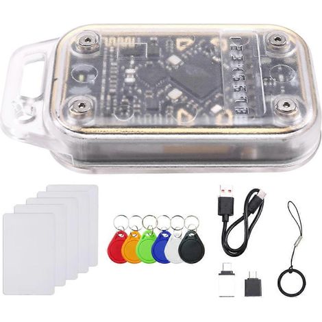 Chameleon V3.0 RFID-Chip-Lesegerät-Emulator + 6XUID-Schlüsselanhänger / 5XCUID-Karte 125K 13,56 MHz, NFC-ID-IC-Tag-Kopierer, Lese-/Schreibgerät (1/5)