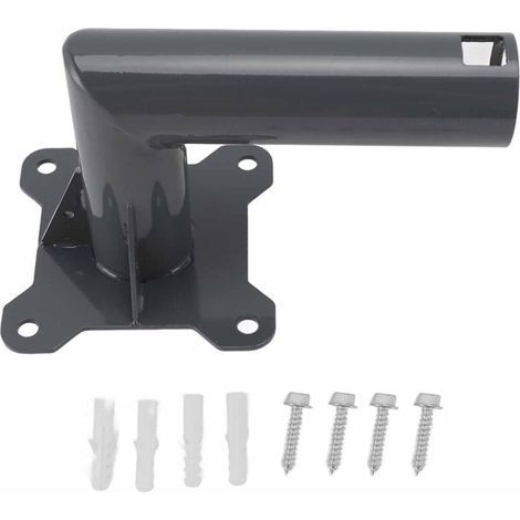 Kit de montage pour support de poteau d'antenne parabolique Internet par satellite robuste en alliage d'aluminium Starlink pour mur de toit de type court (1/4)
