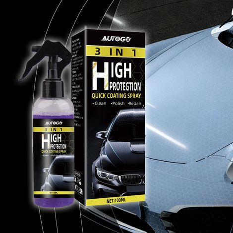 Autolackversiegelung, Lackpolier- und Glanzspray, kratzfest, staubabweisend, schmutzabweisend, Autolackpflege – 100-ml-Versiegelungsset -- DE (1/4)