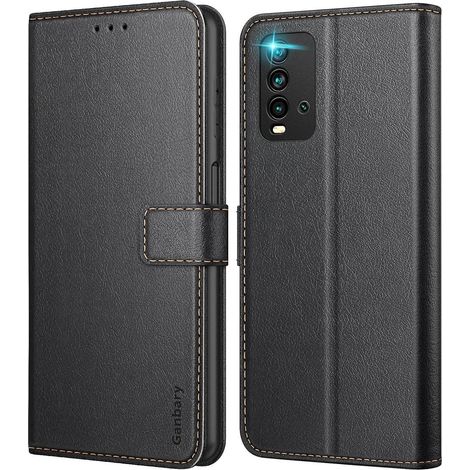 Handyhülle für Xiaomi Redmi 9T Klapptasche mit Kartenfächern & Standfunktion Schwarz (1/5)