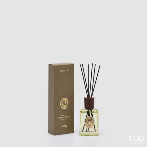 EDG Enzo De Gasperi Profumatore Ambiente Bottiglia Diva 120 ml Menta ed Eucalipto – Diffusore Fragranza Design Elegante