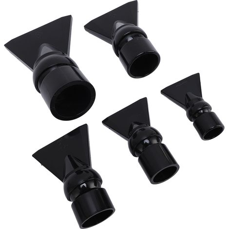 Ensemble de 5 buses à bec de canard pour aquarium, en plastique robuste, empêchant un débit d'eau trop rapide. Sortie d'eau plate pour aquarium, raccord de plomberie noir. (1/5)