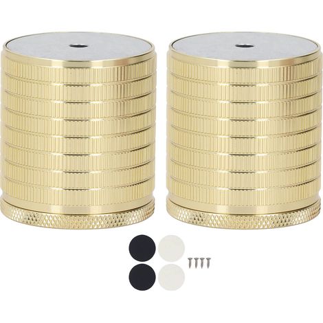 2 Pieds de Table/Meuble Aluminium Réglables (43-75mm) – Support Fort jusqu'à 500kg – Sans Vis, avec Pads Anti-Adhérence (Lot de 2) (1/5)