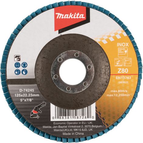 MAKITA D-74245 Fächerschleifscheibe 125 (G80) Metall (1/2)