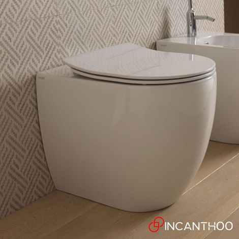 Vaso Wc a Terra LIKE - Filo Muro - Sistema di Scarico Smart Clean (1/5)