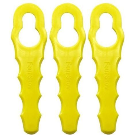 Packung mit 100 Ersatzklingen, kompatibel mit Ryobi Rasentrimmern, doppelt gezahnte Klingenköpfe RAC155, RAC157, RAC158