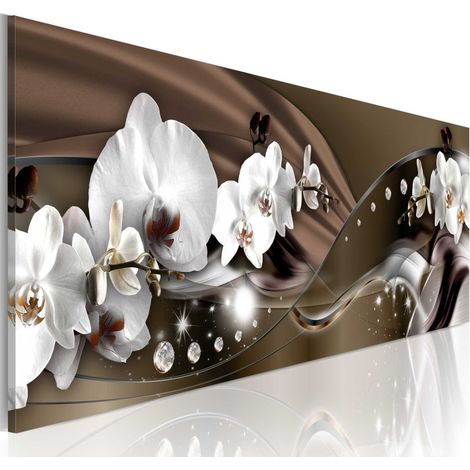 Tableau Imprimé "Chocolate Dance of Orchid" 45 x 135 cm (1/2)