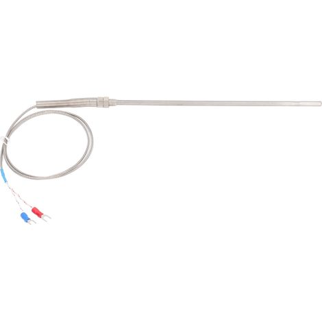 BERM® Fil de détection de température blindé de type thermocouple K de 200 mm, fil de détection de température de 1 mètre pour régulateurs de température. (1/5)