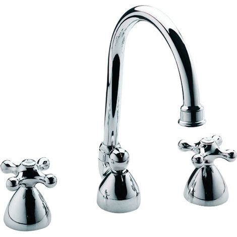 Mezclador de lavabo de 3 orificios con caño giratorio Mamoli Epoca 45750724E251  Cromo (1/3)