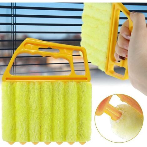 Nettoyeur de Stores Vénitiens (Lot de 3) - Brosse à 7 Lames Lavable - Idéal pour Climatization, Volets et Voitures (1/4)