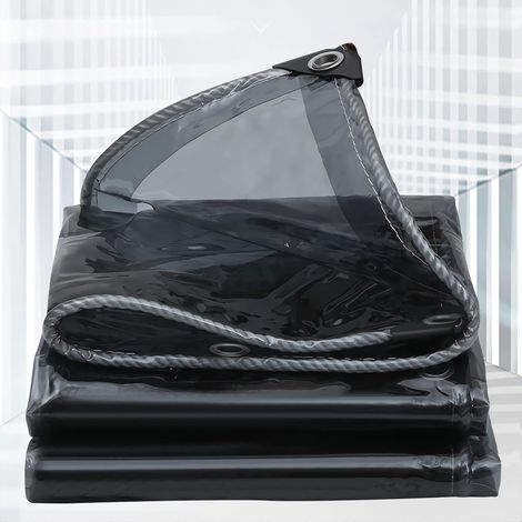 Lona para invernadero, polietileno transparente negro, impermeable, resistente al desgarro, 0,35 mm de grosor (1,2 x 2 m) (1/5)