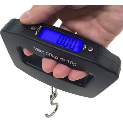 50Kg 10g LCD Maison Électronique Numérique Portable Suspendu Poids Crochet Voyage Bagages Échelle (1/5)