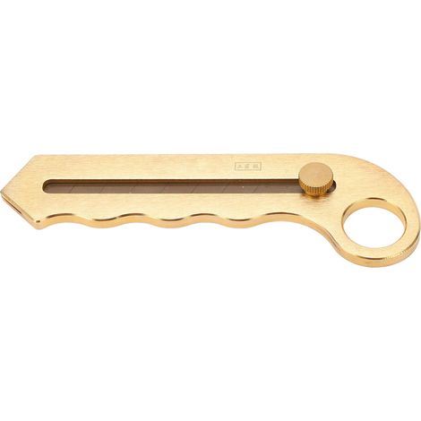 Couteau utilitaire en cuivre pur doré, couteau à lame rétractable lourd pour découper du papier peint (1/5)