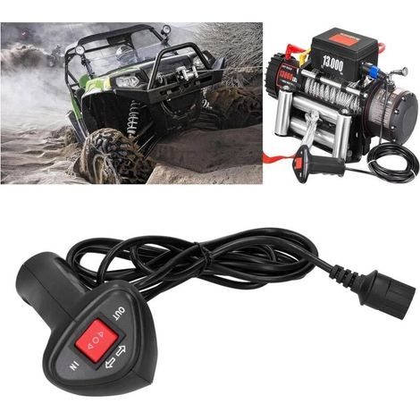 1 télécommande treuil électrique, câble 2,8 m, commande portable pour treuils d'origine VTT et 4x4 (1/5)