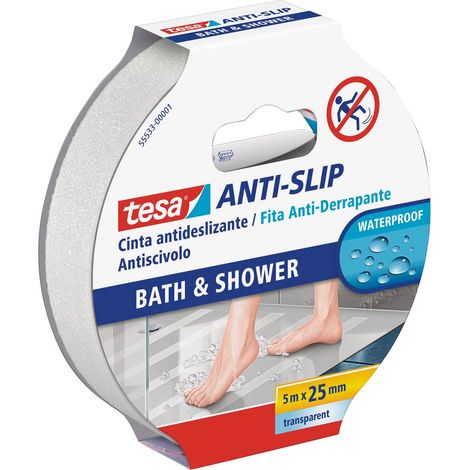 STRISCIA ANTISCIVOLO ADESIVA TRASPARENTE RT MT 5 PER DOCCIA VASCA MULTIUSO 34128 (1/4)