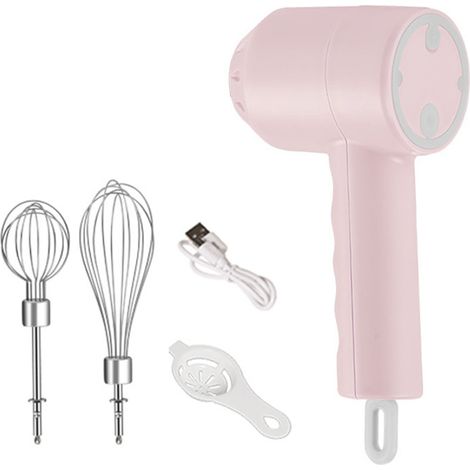 Mixeur A Main - Sans Fil Rechargeable USB - 3 Vitesses - Léger 348,7 G - Pour Pâtisserie Et Cuisine - 1 Pièce (1/5)