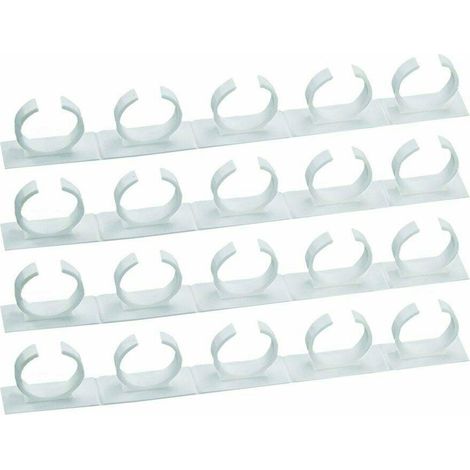 Lot de 4 boîtes de rangement pour épices et herbes, capacité 20 pots, support mural de cuisine avec pinces, étagère pour bocaux de 3,3 à 4,2 cm, fixation adhésive ou vis, blanc (1/5)