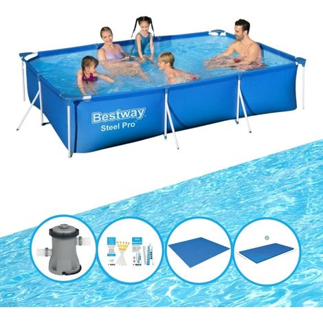 Bestway Bestway Steel Pro Rectangulaire - 300x201x66 cm - 6-pièces S22723 (1/5)