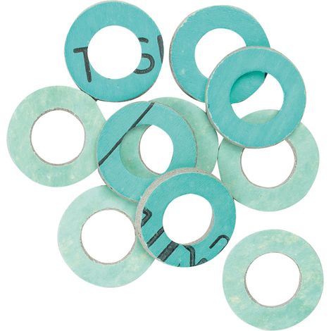 Schläfer 1824012  Guarnizioni Idrauliche Verdi 1/2", Guarnizioni Piatte per Rubinetti, Raccordi Acqua Potabile, Caldaie e Impianti di Riscaldamento uso Sanitario, Confezione 10 Pezzi
