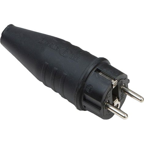Schutzkontakt-Stecker Vollgummi schwer IP44 (1/4)