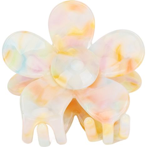 Barrette fleur acétate orange, pince à cheveux décorative pour femmes et filles, accessoire capillaire coloré. (1/5)