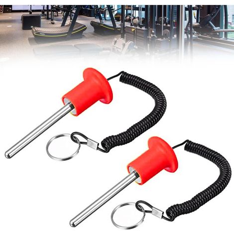 2 pcs Goupille de Pile de Poids MagnéTique De Goupille De Pile De Poids Goupille De Poids Goupille de Poids Magnétique,avec Accessoires D'éQuipement D'EntraîNement à Cordon,pour Salle (1/5)
