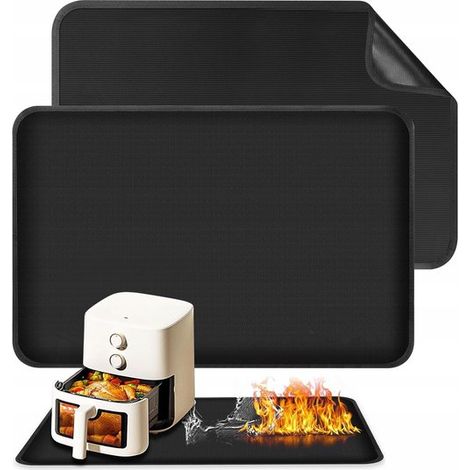 Airfryer Unterlage Silikon Kochfeldschutz 60 x 40 cm Hitzebeständig bis 560 °C Für Airfryer, Backofen und Grill Leicht zu reinigen und rutschfest (1/5)