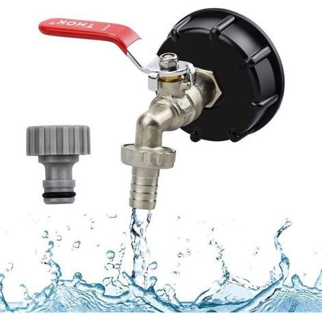 IBC-Adapter – 1000-Liter-Tankhahn – Messing – Abnehmbarer Anschluss – Kompatibel mit Standardbehältern (1/5)