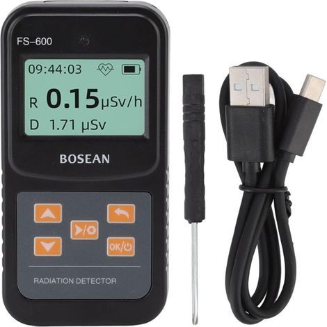 Détecteur de radiation nucléaire portable – Compteur Geiger haute sensibilité – Plage de mesure 0.1 hSV/h à 10 mSV/h – Alimentation USB Type C (1/5)