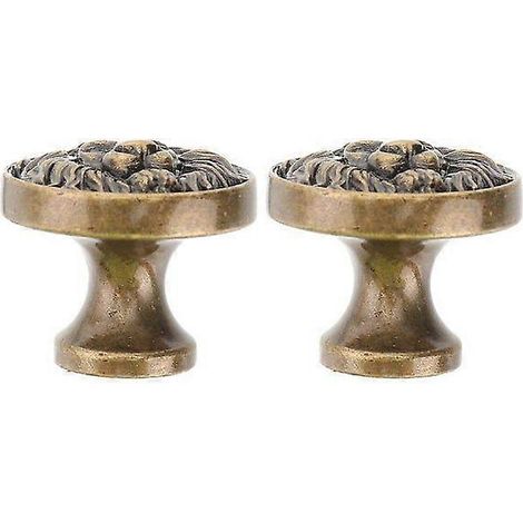 Boutons de tiroir élégants en alliage de zinc doré - Lot de 2, installation facile, durables, design classique et moderne pour la rénovation de meubles (1/4)