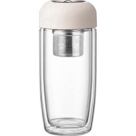 Verdickte, hitzebeständige Glasbecher, wasserdicht und auslaufsicher, 400 ml, A--