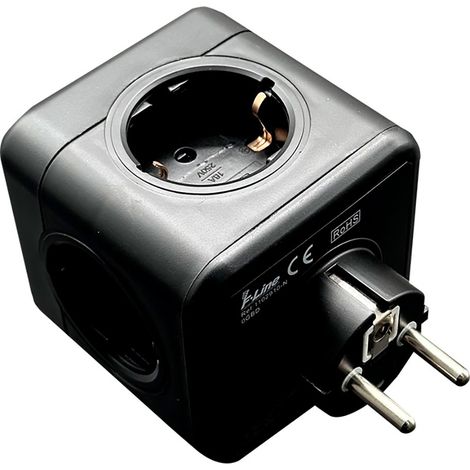 Scheda modulare con 5 prese Schuko 2p+t 16 A 3680 W 250 V Nero Compatibile con Rif. 40292, 40293