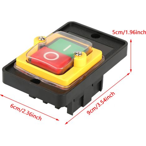 1 Stück KA0-5 380V 10A schwarzer 2-Positionen-Drucktaster für Netzstromsteuerung (1/5)