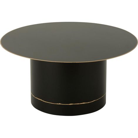 Table Basse en Métal "Border" 80cm Noir (1/5)