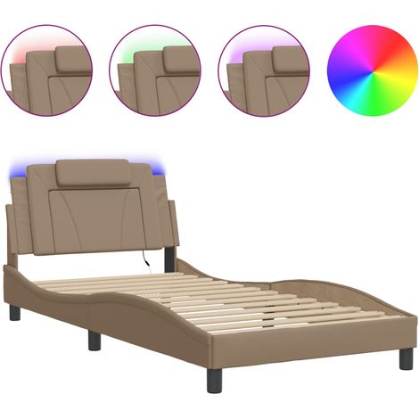 Maison Exclusive - Giroletto Viana con LED senza Materasso Cappuccino 100x200 cm (1/5)