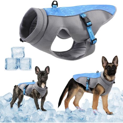 Veste de Refroidissement pour Chien Gilet Fraîcheur Anti-Coup de Chaleur Respirant Ajustable